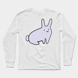 Cute Silly Simple Minimalist Pastel Purple Bunny Rabbit Small Icon Long Sleeve T-Shirt